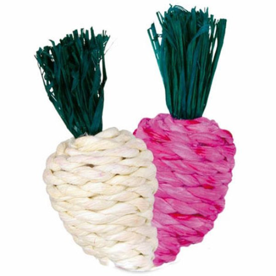 Set Jouet En Paille Radis. 8Cm. 2 Pcs de Trixie - Produit pour animaux dans Accessoires pour rongeurs