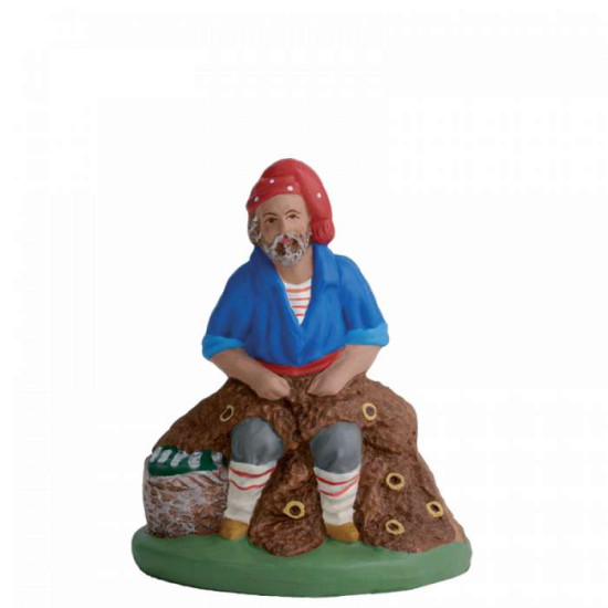 Pêcheur au filet de Santons de Provence Escoffier dans ⛲Santons de Provence