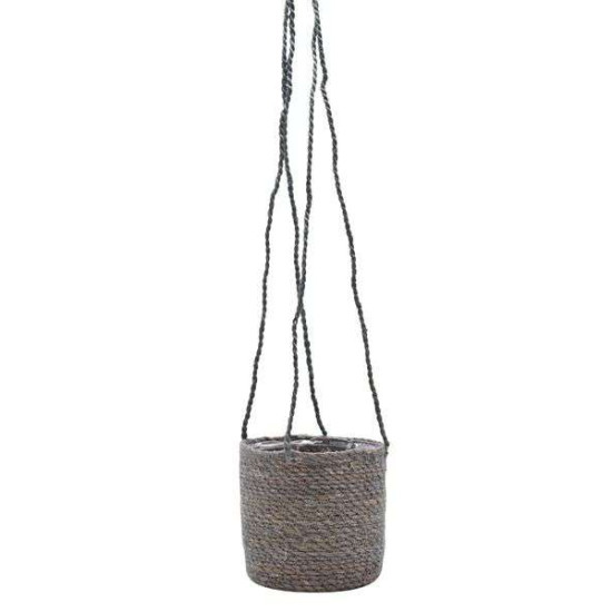 Cache pot celia a/susp d16 h16 hog./herb.gris de Pot et Deco - poterie céramique de qualité dans Caches pots- jardinieres- pa...