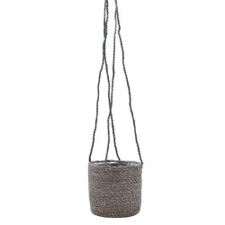 Cache pot celia a/susp d16 h16 hog./herb.gris de Pot et Deco - poterie céramique de qualité dans Caches pots- jardinieres- pa...