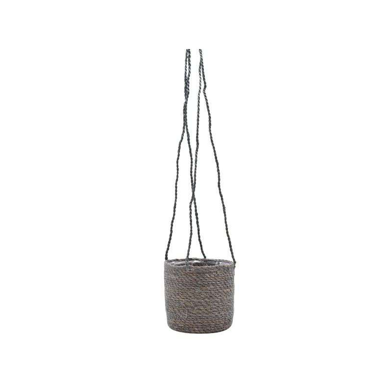 Cache pot celia a/susp d16 h16 hog./herb.gris de Pot et Deco - poterie céramique de qualité dans Caches pots- jardinieres- pa...
