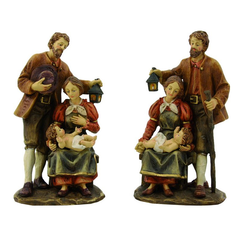 SAINTE FAMILLE 18CM de Dekoproject - Décoration de Noël en résine dans ⛲Santons de Provence