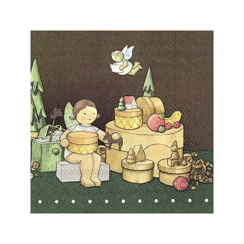 SERVIETTE LUNCH ENGEL ATELIER de Home and table dans 🍽️Décoration de table de Noël