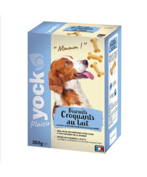 BISCUITS CROQUANTS AU LAIT 0.35kg YOCK de Croquettes YOCK pas cher dans Friandises pour chiens