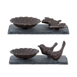/Bain oiseau sr ardoise oiseau/papil de Esschert design - deco maison et jardin dans Oiseaux du jardin