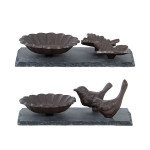 /Bain oiseau sr ardoise oiseau/papil de Esschert design - deco maison et jardin dans Oiseaux du jardin