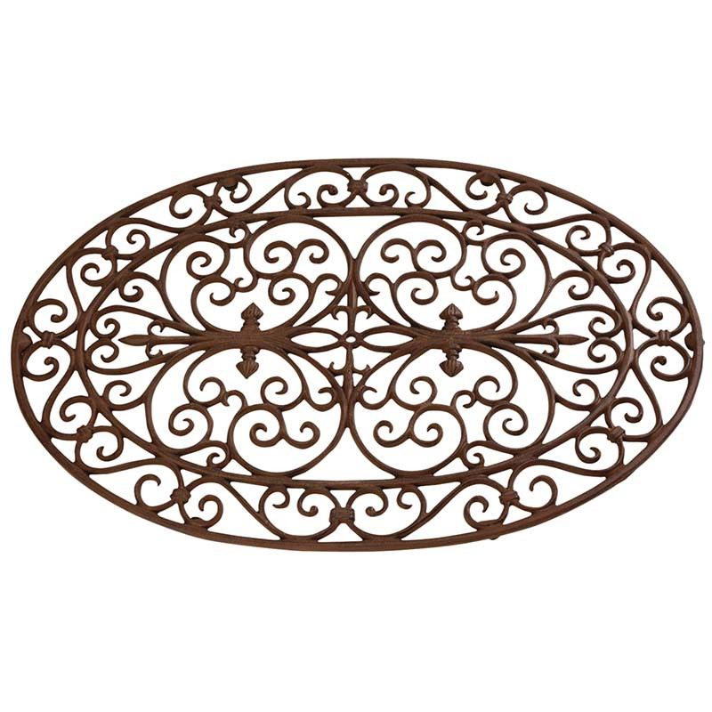Paillasson en fonte ovale de Esschert design - deco maison et jardin dans Tapis - paillasson - Nappe - Rideau