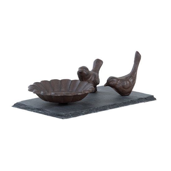 /Bain oiseau sr ardoise oiseau/papil de Esschert design - deco maison et jardin dans Oiseaux du jardin