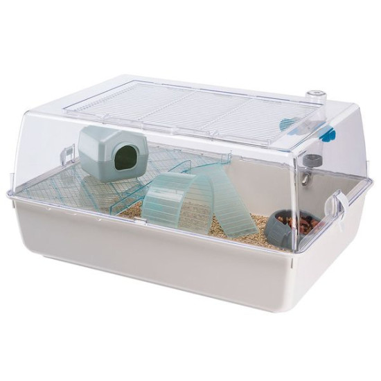 CAGE MINI DUNA HAMSTER TRANSPARENTE de Ferplast - cage pour oiseaux et rongeurs dans Cages pour rongeurs