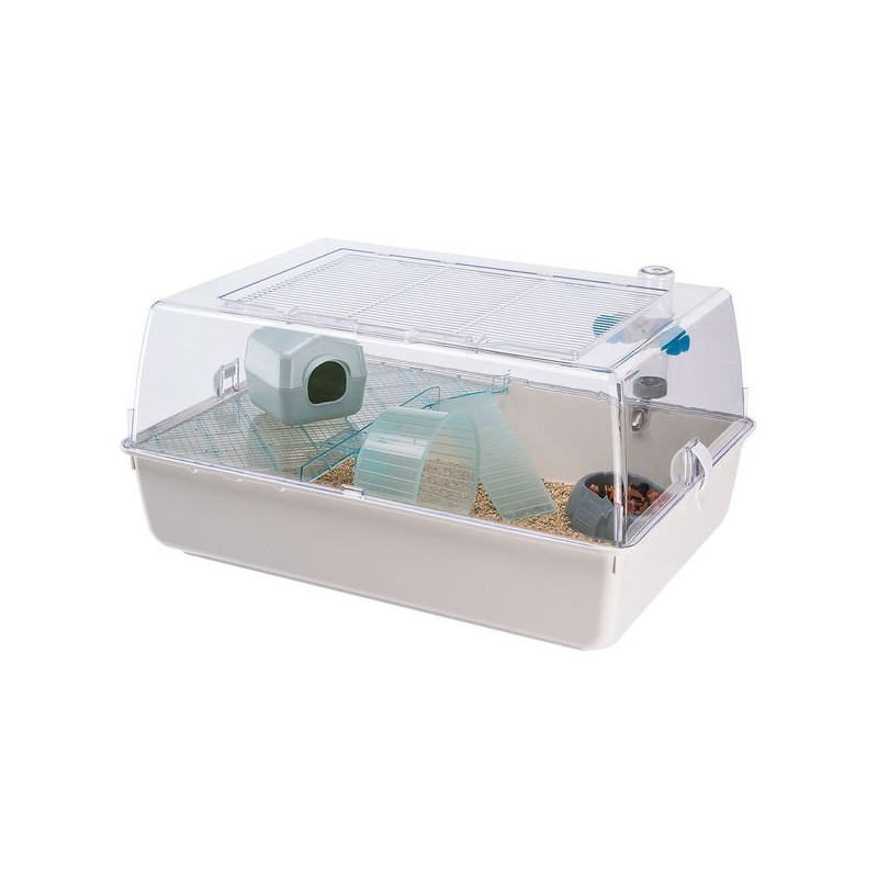 CAGE MINI DUNA HAMSTER TRANSPARENTE de Ferplast - cage pour oiseaux et rongeurs dans Cages pour rongeurs