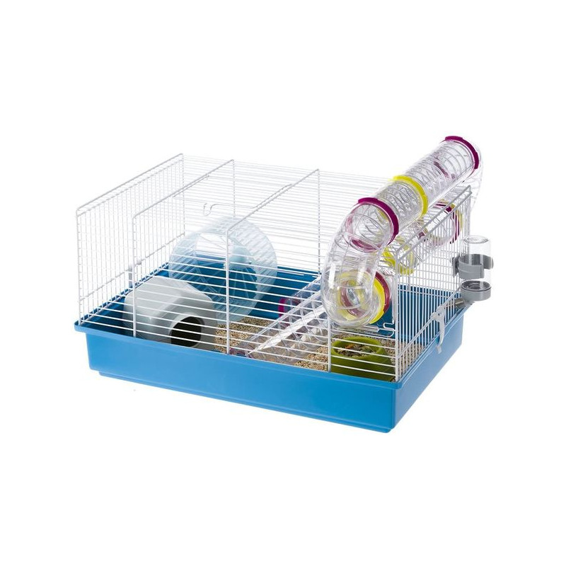 Cage hamster paula tube line blanche de Ferplast - cage pour oiseaux et rongeurs dans Cages pour rongeurs