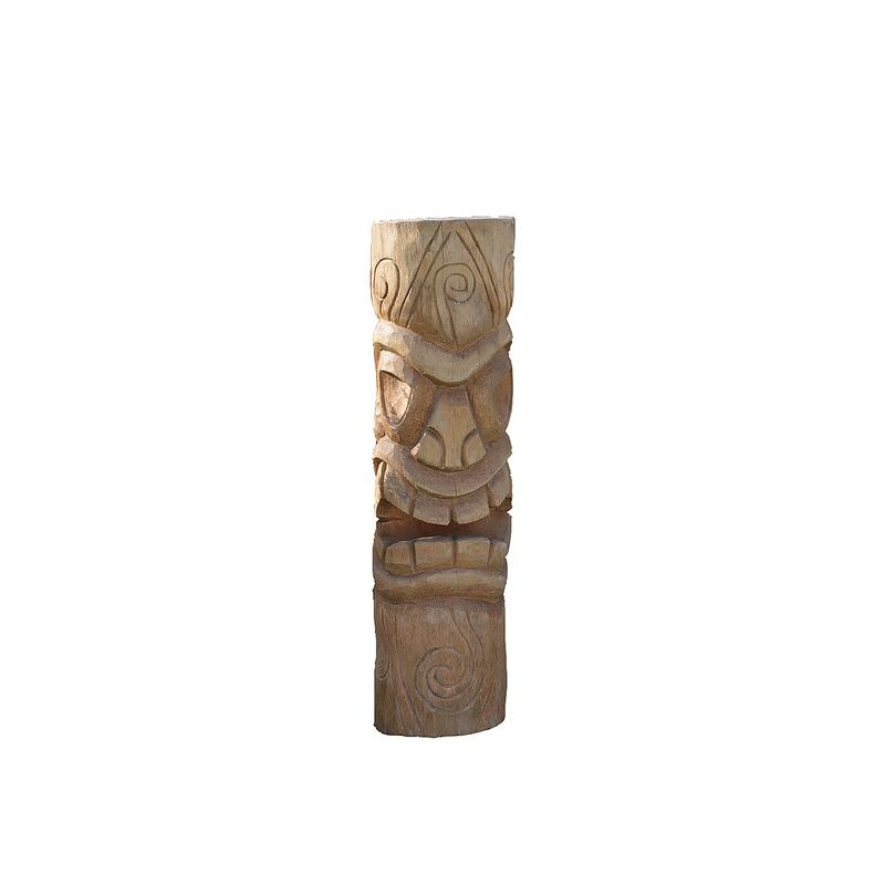 TIKI MAURI (TETE) H.100 BOIS COCO CENDRE de Chamorin - Déco pour le jardin dans Statue pour le jardin