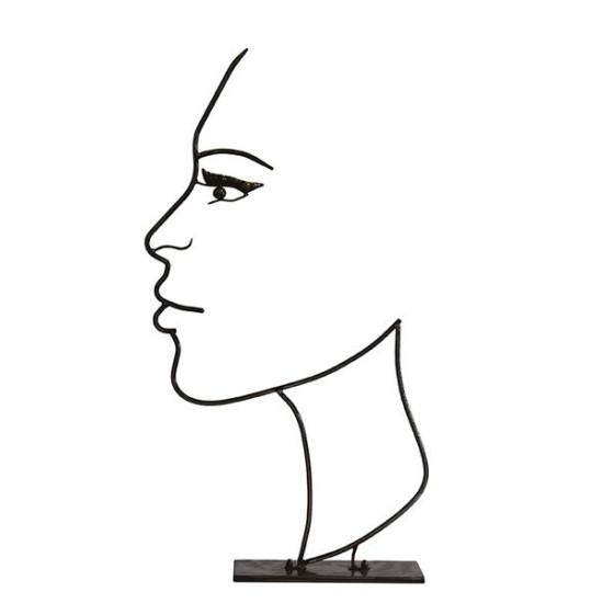 VISAGE OMBRE METAL BLACK 80CM de Chamorin - Déco pour le jardin dans Statue pour le jardin