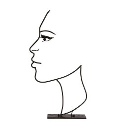 VISAGE OMBRE METAL BLACK 80CM de Chamorin - Déco pour le jardin dans Statue pour le jardin