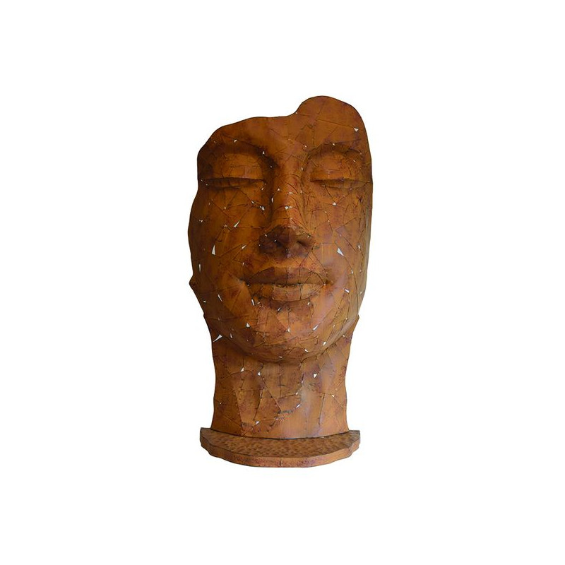 VISAGE MOSAIQUE METAL EFFET ARGILE H.108 de Chamorin - Déco pour le jardin dans Statue pour le jardin