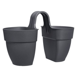 /Vibia Campana Twin 21Cm Anthracite -Elho de Elho - Pot en plastique de qualité dans Jardinieres