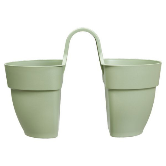 /Vibia Campana Twin 21Cm Vert -Elho de Elho - Pot en plastique de qualité dans Jardinieres