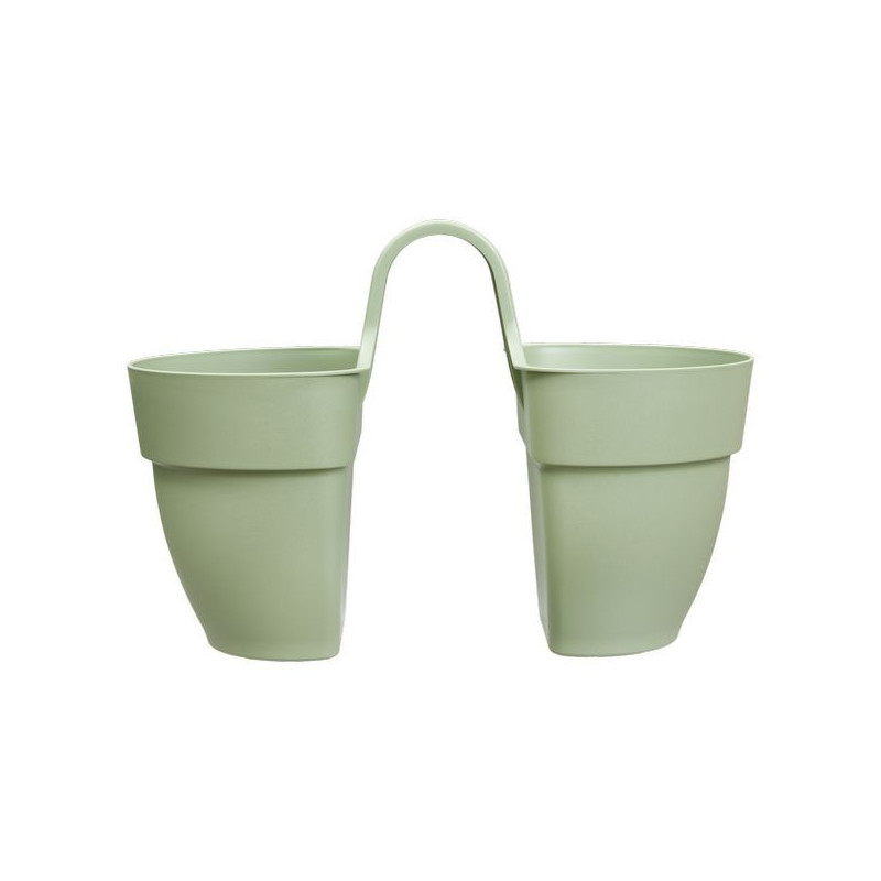 /Vibia Campana Twin 21Cm Vert -Elho de Elho - Pot en plastique de qualité dans Jardinieres