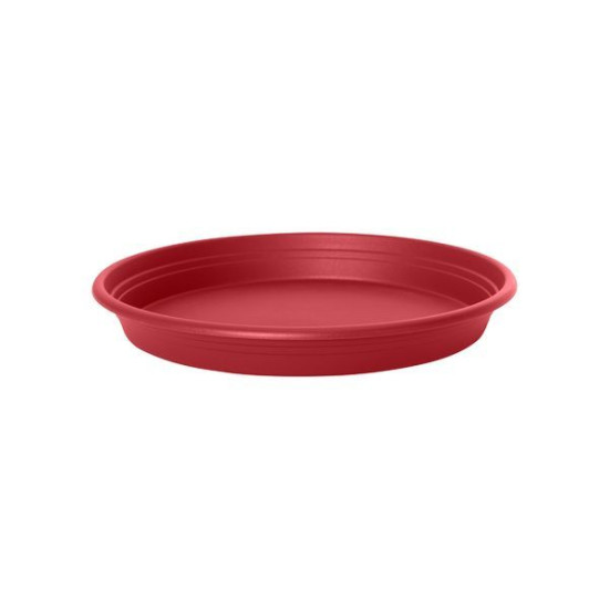 Soucoupe ronde plast Florus 17cm rouge foncé de Elho - Pot en plastique de qualité dans Soucoupe de pots