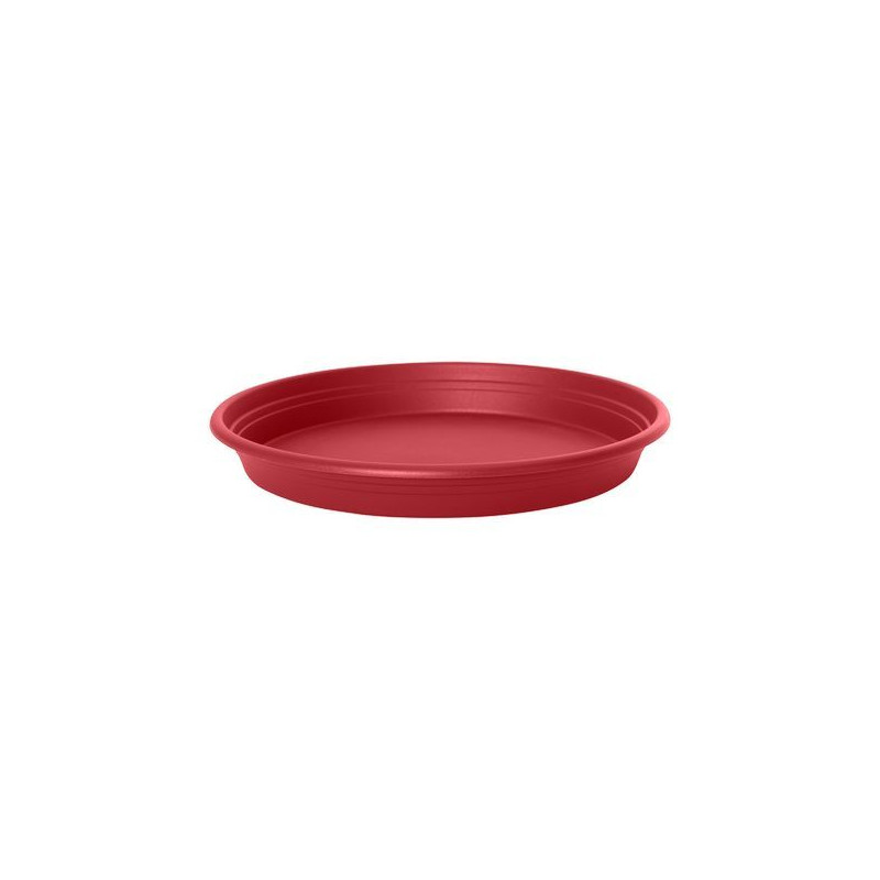 Soucoupe ronde plast Florus 17cm rouge foncé de Elho - Pot en plastique de qualité dans Soucoupe de pots