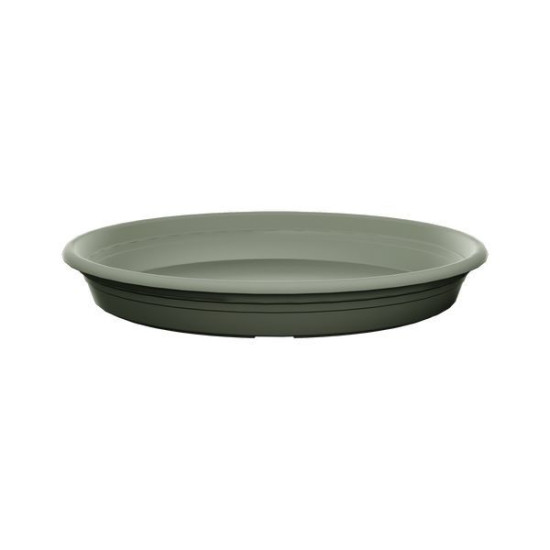 Soucoupe ronde plast Florus 25cm vert olive de Elho - Pot en plastique de qualité dans Soucoupe de pots