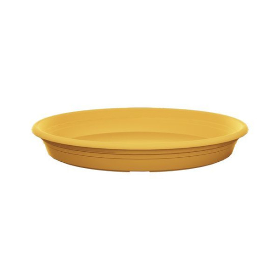 Soucoupe ronde plast Florus 32cm moutarde de Elho - Pot en plastique de qualité dans Soucoupe de pots