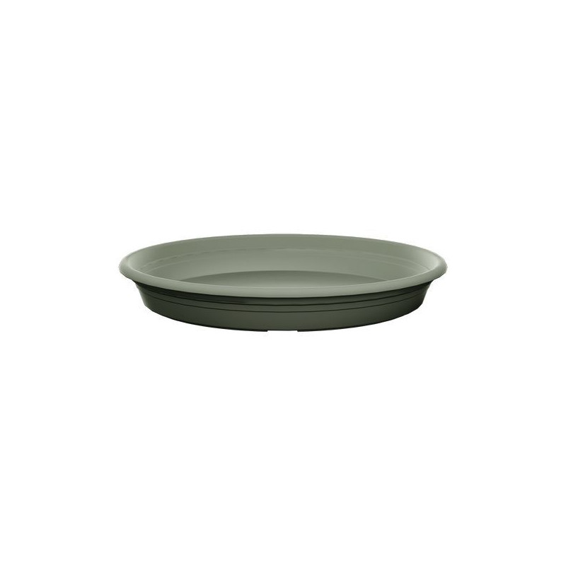 Soucoupe ronde plast Florus 35cm vert olive de Elho - Pot en plastique de qualité dans Soucoupe de pots