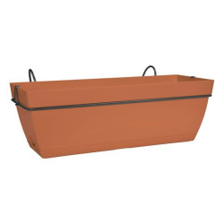 Jardiniere paris + accroches Florus 50cm marr de Elho - Pot en plastique de qualité dans Jardinieres