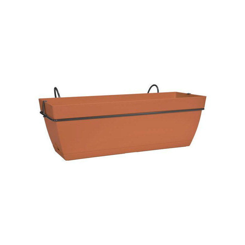 Jardiniere paris + accroches Florus 50cm marr de Elho - Pot en plastique de qualité dans Jardinieres
