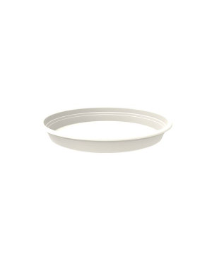 Soucoupe ronde plast Florus 17cm blanc de Elho - Pot en plastique de qualité dans Soucoupe de pots
