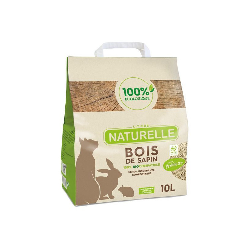 Perlinette Bois de sapin 10L de Perlinette - litiere pour chat dans Litières pour rongeurs