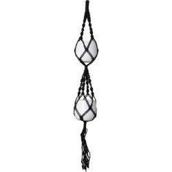 Macramé Double Noeud Spiral Noir 120 Cm de Artevasi - Vases et jardinières Déco dans Cache-pot et pot déco