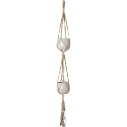 Macramé Double Noeud Carré Naturel 120 Cm de Artevasi - Vases et jardinières Déco dans Cache-pot et pot déco
