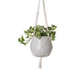 Macramé Simple Noeud Spiral Blanc 100 Cm de Artevasi - Vases et jardinières Déco dans Cache-pot et pot déco
