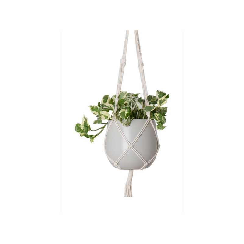 Macramé Simple Noeud Spiral Blanc 100 Cm de Artevasi - Vases et jardinières Déco dans Cache-pot et pot déco