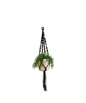 Macramé Simple Noeud Spiral Noir 100 Cm de Artevasi - Vases et jardinières Déco dans Cache-pot et pot déco