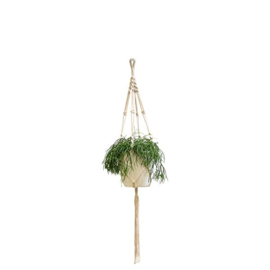 Macramé Simple Noeud Spiral Blanc 100 Cm de Artevasi - Vases et jardinières Déco dans Cache-pot et pot déco