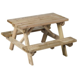 Table Picnic Traite - pour jardin de Soulet - EGT - Cabane et portique dans Cabane en bois