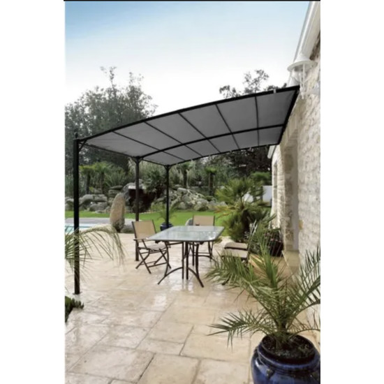 TOILE DE TONNELLE ADOSSEE 3X4 GRISE de Proloisirs - Océo - table et fauteuil et mobilier de jardin dans Tonnelle et Pergola