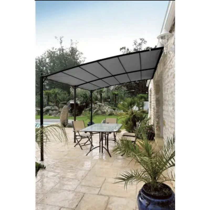 TOILE DE TONNELLE ADOSSEE 3X4 GRISE de Proloisirs - Océo - table et fauteuil et mobilier de jardin dans Tonnelle et Pergola