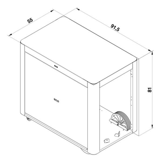 /DESSERTE ACHILLE Gris cargo de ENO - Plancha dans Meuble de plancha
