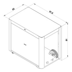 /DESSERTE ACHILLE Gris cargo de ENO - Plancha dans Meuble de plancha
