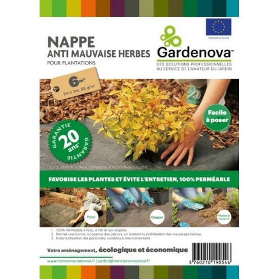 NAPPE ANTI-MAUVAISES HERBES PLANTEX 68GR/M² de Gardenova - Solutions pour le jardin dans Accessoire et produit de paillage