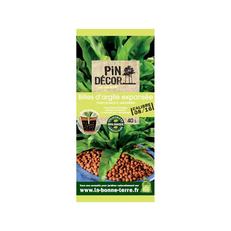 Billes D'Argile Expansee 8/16 Mm Bio 40L Teragil de Jardinerie Bordeaux Libourne Gironde dans Accessoires de Culture