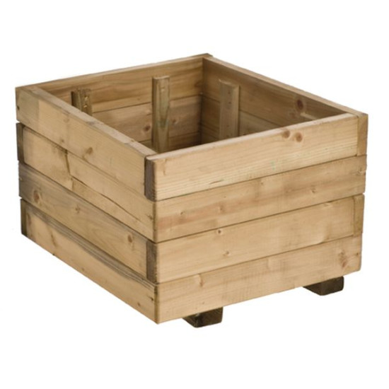 Bac RUSTICA 40x40 bois - Pot de Jardinage Pratique et Résistant pour Vos Plantes de Forest Style - produits en bois pour le j...