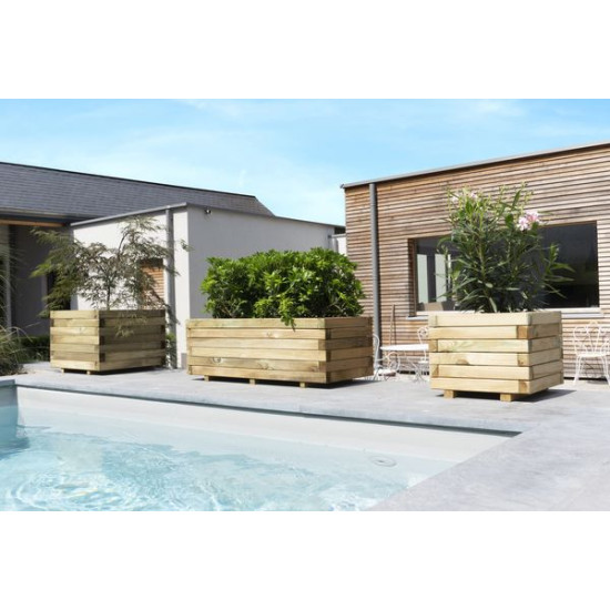 Bac BAROQUE 90 de Forest Style - produits en bois pour le jardin dans Pots en bois