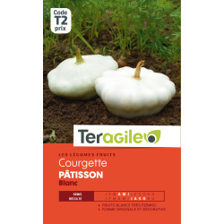 Courgette patisson blanc t2 teragile de Teragile - produits pour le jardin dans Graines de Courgette - Courge