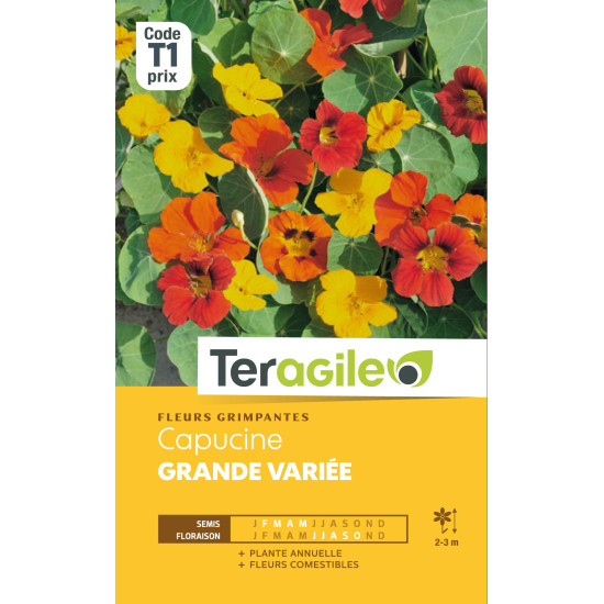 Capucine grande variee 5.00 g de Teragile - produits pour le jardin dans Graines de fleurs en C