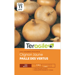 Oignon jaune paille des vertus t1 teragile de Teragile - produits pour le jardin dans Oignon - Ail - echalote à semer