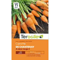 Carotte de chantenay a coeur rouge 2 6.00 g de Teragile - produits pour le jardin dans Graines de Carotte